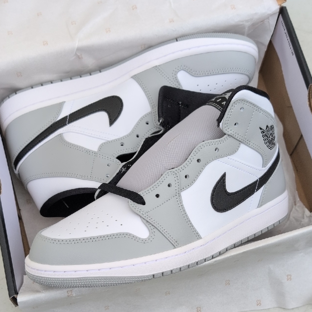 Nike Air Jordan 1 Mid - Smoke Grey - ( 554724-092 )